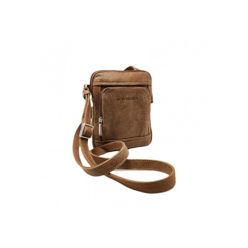 Arthur&Aston sacoche plate Homme 621036 cognac