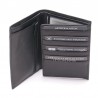 ARTHUR&ASTON Grand portefeuille 2 volets Cuir pablo noir ouvert