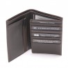 ARTHUR&ASTON Grand portefeuille 2 volets Cuir pablo  chataigne ouvert