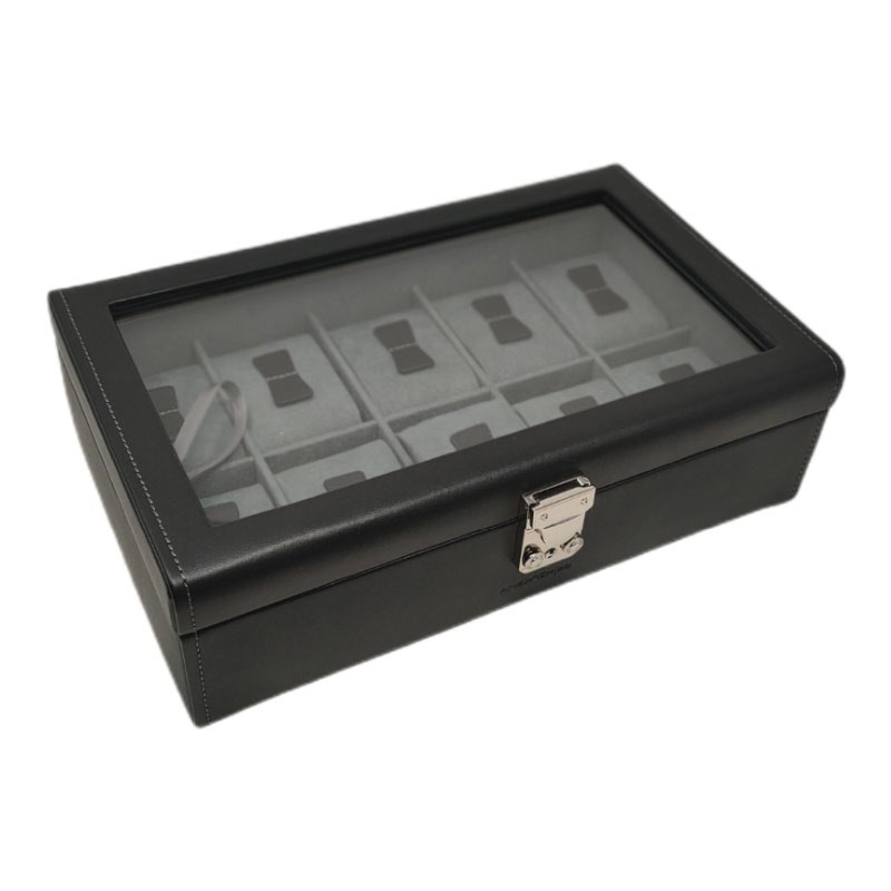 Coffret 10 montres cuir