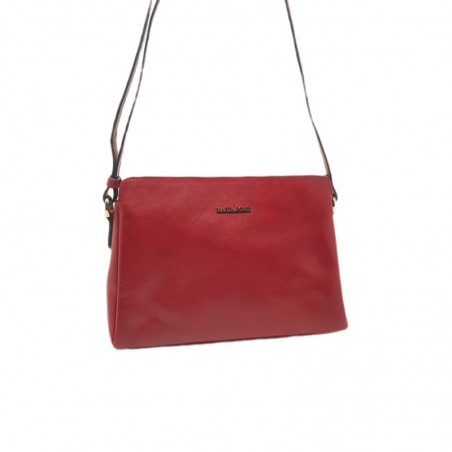 sac Marta POnti cuir compartimenté rouge face 8106205