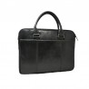HEN8380 Sacoche en cuir pour ordinateur noir dos