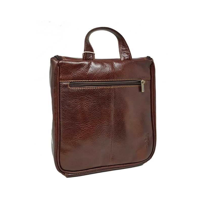 trousse de toilette a suspendre tony perotti cuir marron dos2