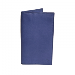 etui chequier cuir katana bleu face
