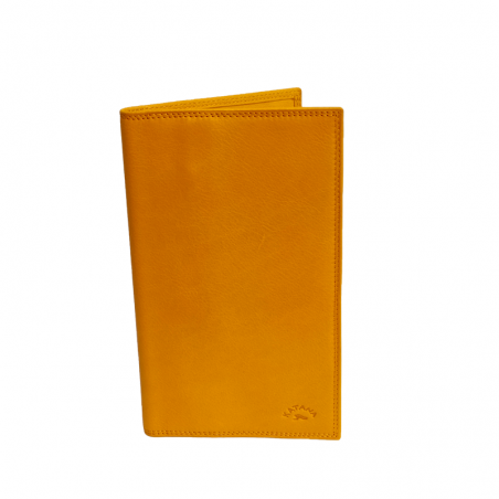 etui chequier cuir KATANA jaune